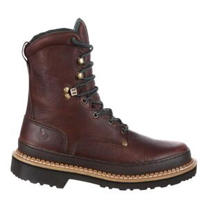 Georgia Giant G8274 Work Boots Mens 10.5 M Brown Leather‎ Lace Up Logger